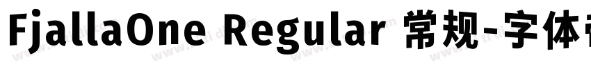 FjallaOne Regular 常规字体转换